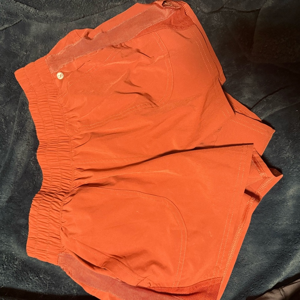 Women's Orange Casual Shorts